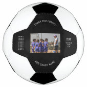 サンキューコーチチームカスタムの写真とプレイヤー名 サッカーボール (正面)