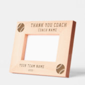 サンキューコーチ野球チーム名スポーツ レーザー彫刻フレーム (左)