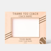 サンキューコーチ野球選手の名前チームスポーツ レーザー彫刻フレーム (正面)