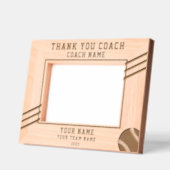 サンキューコーチ野球選手の名前チームスポーツ レーザー彫刻フレーム (左)