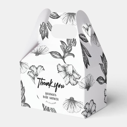 サンキューゴシック花赤ちゃんシャワーパーティー フェイバーボックス (正面サイド)