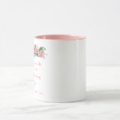 サンキューゴッドマザーギフトピンクの花パーソナライズされた マグカップ (中央)