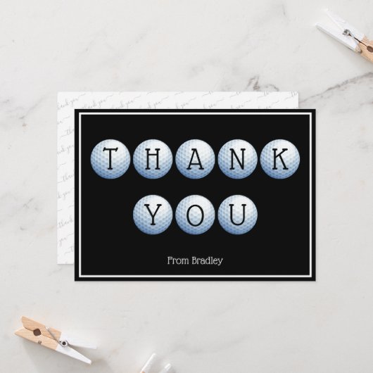 サンキューゴルフカスタムパーソナライズされた カード (正面/裏面インサイチュ)