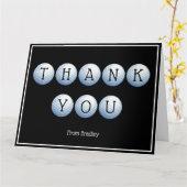 サンキューゴルフカスタムパーソナライズされた カード (黄色い花)