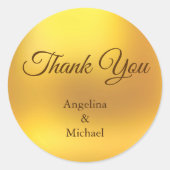 サンキューゴールデンステッカー ラウンドシール (正面)