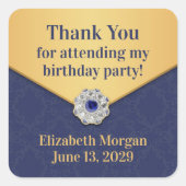 サンキューゴールデンダマスクのシール スクエアシール (正面)