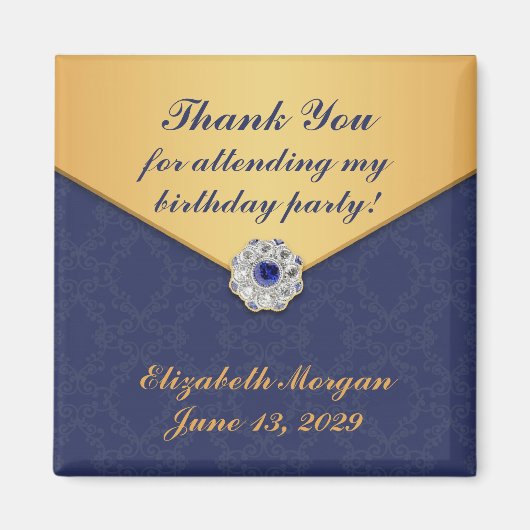 サンキューゴールデンダマスク磁石 マグネット (正面)