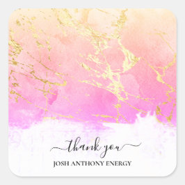 *~*サンキューゴールドフォイルグラデーションピンクピーチAP3 スクエアシール