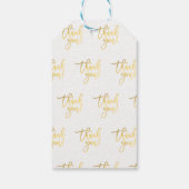 サンキューゴールドフォイルモダンスクリプト結婚式の引き出物 ギフトタグ (裏面)
