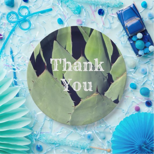 サンキューサウスウエスタンスタイルアガベ感謝 ペーパープレート (パーティー)