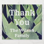 サンキューサウスウエストアガベプラントグリーン葉 ビールラベル (シングルラベル)