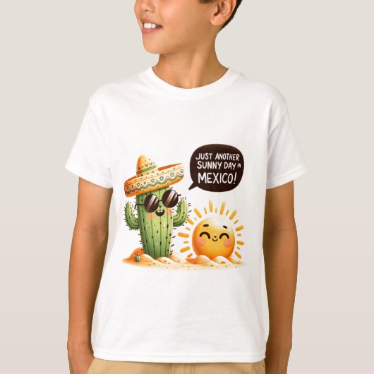サンキューサスフィエスタ - 遊び心あふれるメキシコ風 Tシャツ (正面)