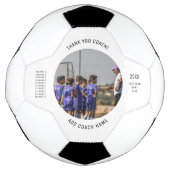 サンキューサッカーコーチカスタムチームの写真と名前 サッカーボール (正面)