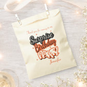 サンキューサプライズ誕生日パーティー |オレンジ フェイバーバッグ (クリップ留めされた状態)