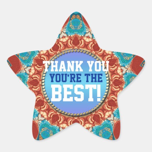 サンキューサンシャインマンダラカスタムシール 星シール (正面)