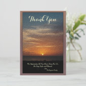 サンキューサンセットトロピカルサン自然カスタムカード サンキューカード (スタンド正面)