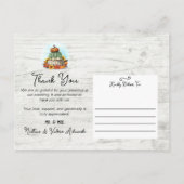 サンキューサンフラワーパンプキン秋ファームカスタム写真 ポストカード (裏面)