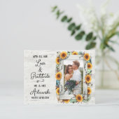 サンキューサンフラワーパンプキン秋ファームカスタム写真 ポストカード (スタンド正面)