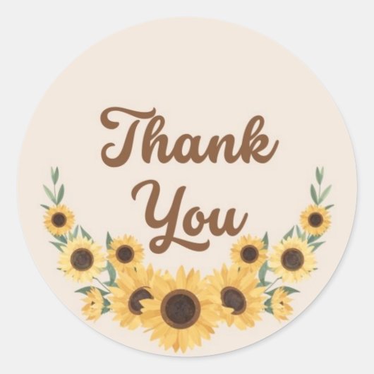 サンキューサンフラワーリースサークル ラウンドシール (正面)