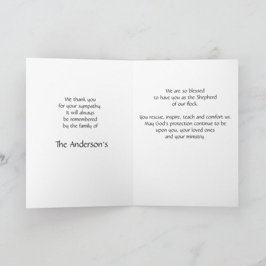 サンキューシェパード失った羊の群れ サンキューカード (内部)