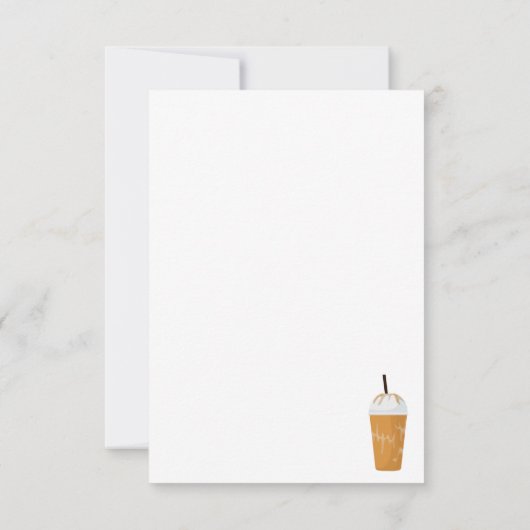 サンキューシックアイスコーヒートレンディーピンク サンキューカード (裏面)