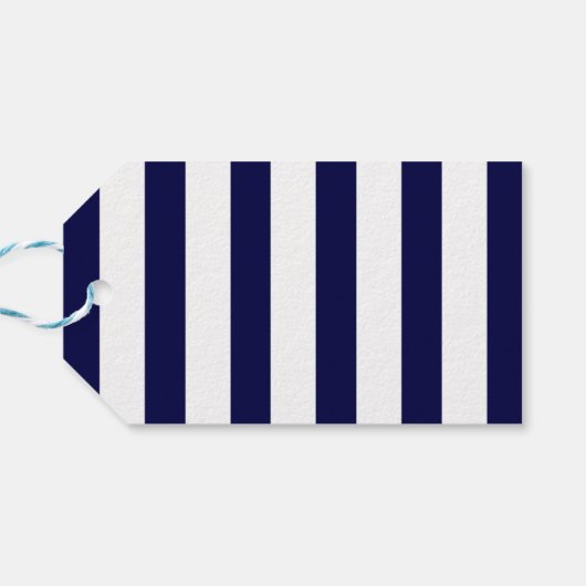 サンキューシックネイビーブルー結婚式の引き出物ラベル ギフトタグ (裏面横)
