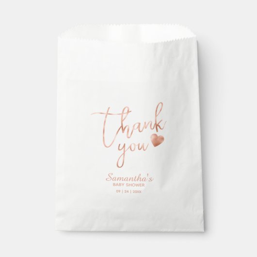 サンキューシックバラゴールドフォイルピンク赤面 フェイバーバッグ (正面)