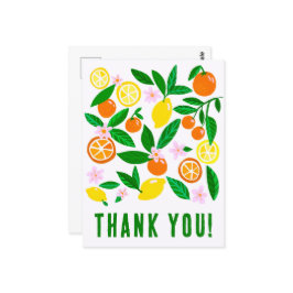 サンキューシトラスお祝いカスタムカラフル ポストカード