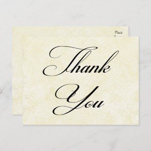サンキューシャビーシックヴィンテージタンポストカード ポストカード (正面/裏面)