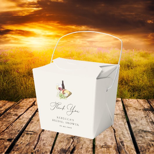 サンキューシャルキュテリーワイン&チーズブライダルシャワー フェイバーボックス
