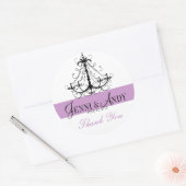 サンキューシャンデリア名結婚式の引き出物鎌 ラウンドシール (封筒)