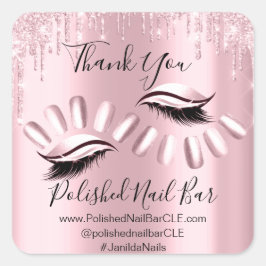 サンキューショッピングダイヤモンドドリップ爪、 ネイルバラ スクエアシール