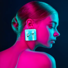 サンキューショッピングダイヤモンドドリップ爪、 ネイルブルー スクエアシール