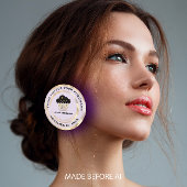 サンキューショッピングチョコレートマフィンパープルスマイル ラウンドシール