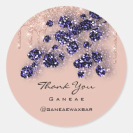 サンキューショッピングバラグリッターフローラドリップ ラウンドシール