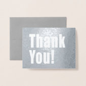 サンキューシルバーデコーカスタムル文字 箔カード (封筒付き正面)