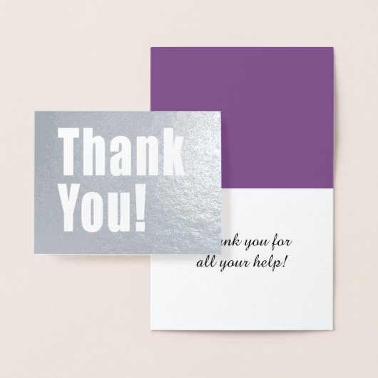 サンキューシルバーデコーカスタムル文字 箔カード (ディスプレー)