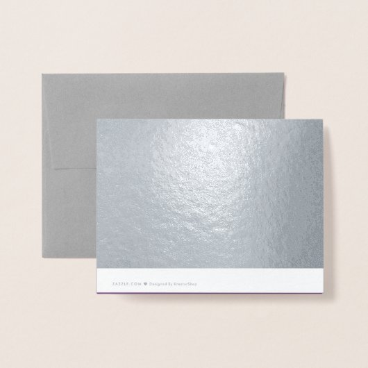 サンキューシルバーデコーカスタムル文字 箔カード (裏面封筒付き)