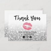 サンキューシルバーピンクリップメディアインサート (正面/裏面)