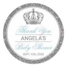 サンキューシルバーブループリンスクラウンベビーシャワー