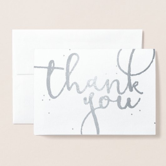 サンキューシルバー 箔カード (封筒付き正面)