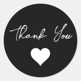 サンキューシンプルエレガントモダンミニマル黒 ラウンドシール