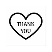 サンキューシンプルハートスタイリッシュウッドアートスタンプ ラバースタンプ (インプリント)
