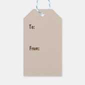 サンキューシンプルベージュミニマリスト ギフトタグ (裏面)