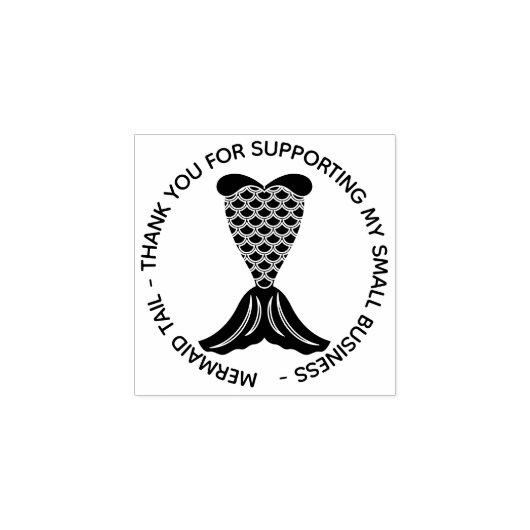 サンキューシンプルマーメイドテール ラバースタンプ (インプリント)