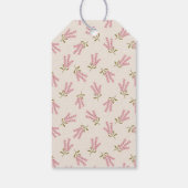 サンキューシンプルワイルドフラワーかわいらしピンク植物学 ギフトタグ (裏面)