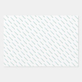 サンキュージオメトリックパターンセージ緑パステル ラッピングペーパーシート (正面)