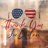 サンキュージョーバイデン氏アメリカ国旗の記念 ウィンドウサイン (シート2)