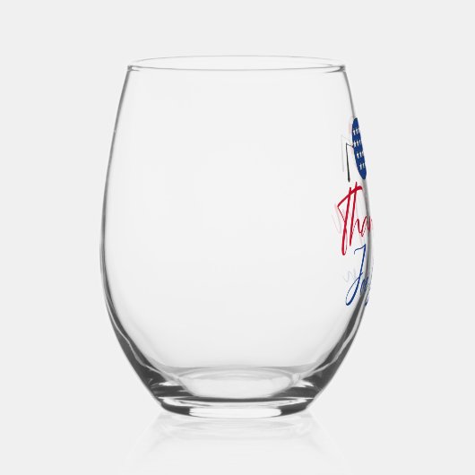 サンキュージョーバイデン氏記念 ステムなしワイングラス (右)