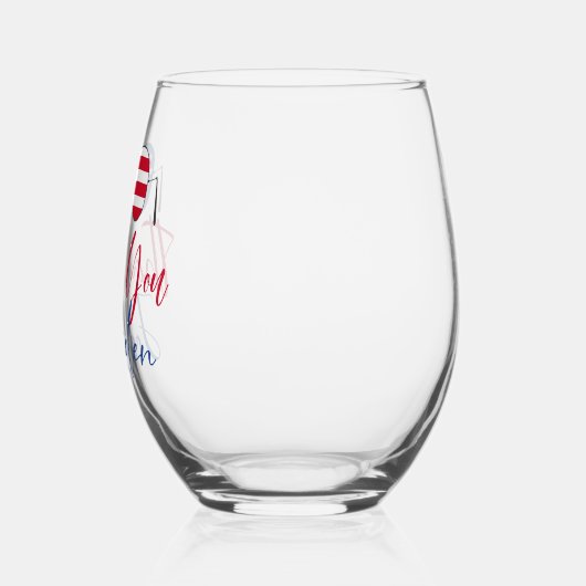 サンキュージョーバイデン氏記念 ステムなしワイングラス (左)